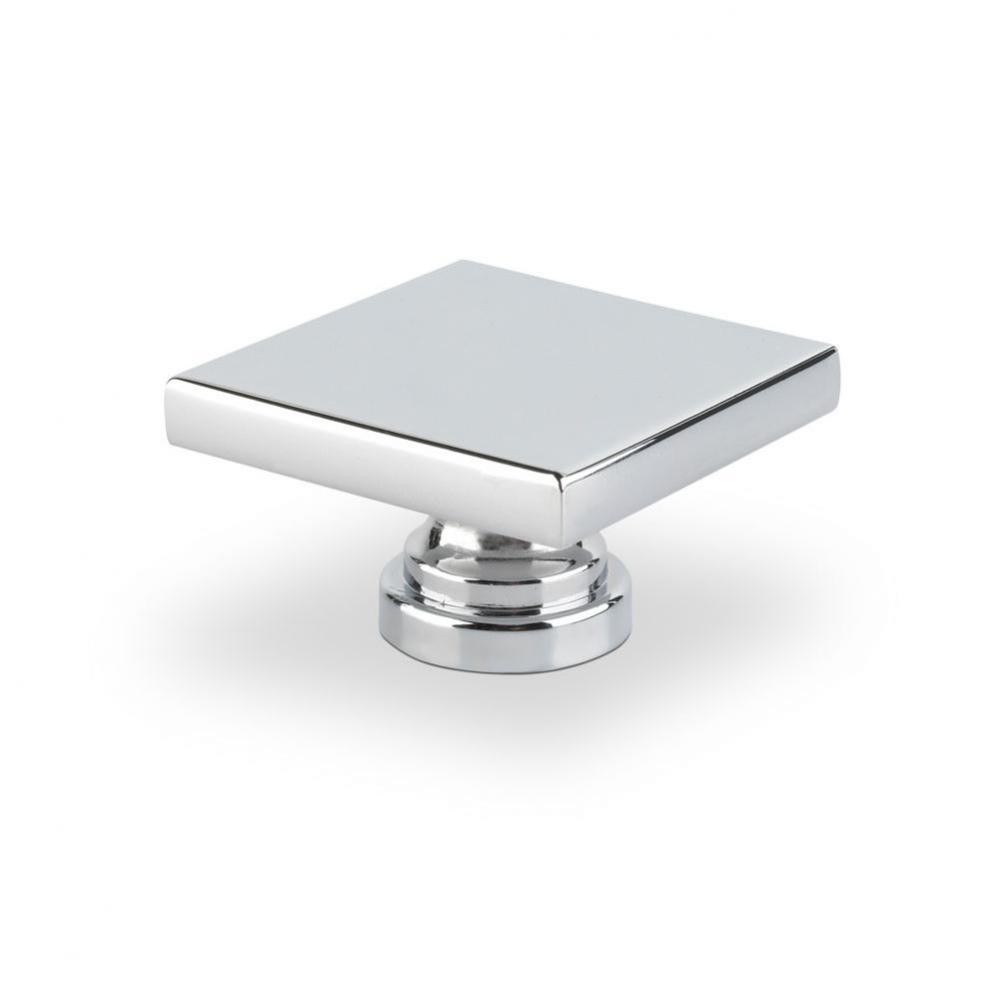 Large Square Knob Bright Chrome