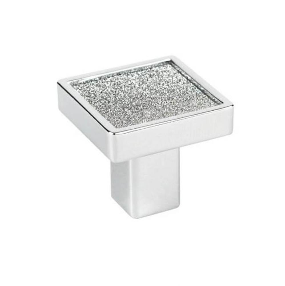 Small Square Sparkling Swarovski Bright Chrome