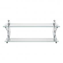 Topex 11236A27 - Double Glass Bathroom Shelf Dark Bronze