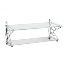 Topex 12136A40 - Double Glass Bathroom Shelf Bright Chrome