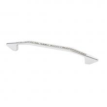 Topex 8-1132016040 - Modern Bow Pull With Crystals Bright Chrome 160mm