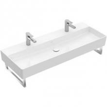 Villeroy and Boch 4A22U901 - Memento 2.0 Washbasin 47 1/4'' x 18 1/2'' (1200 x 470 mm) 2 single holes