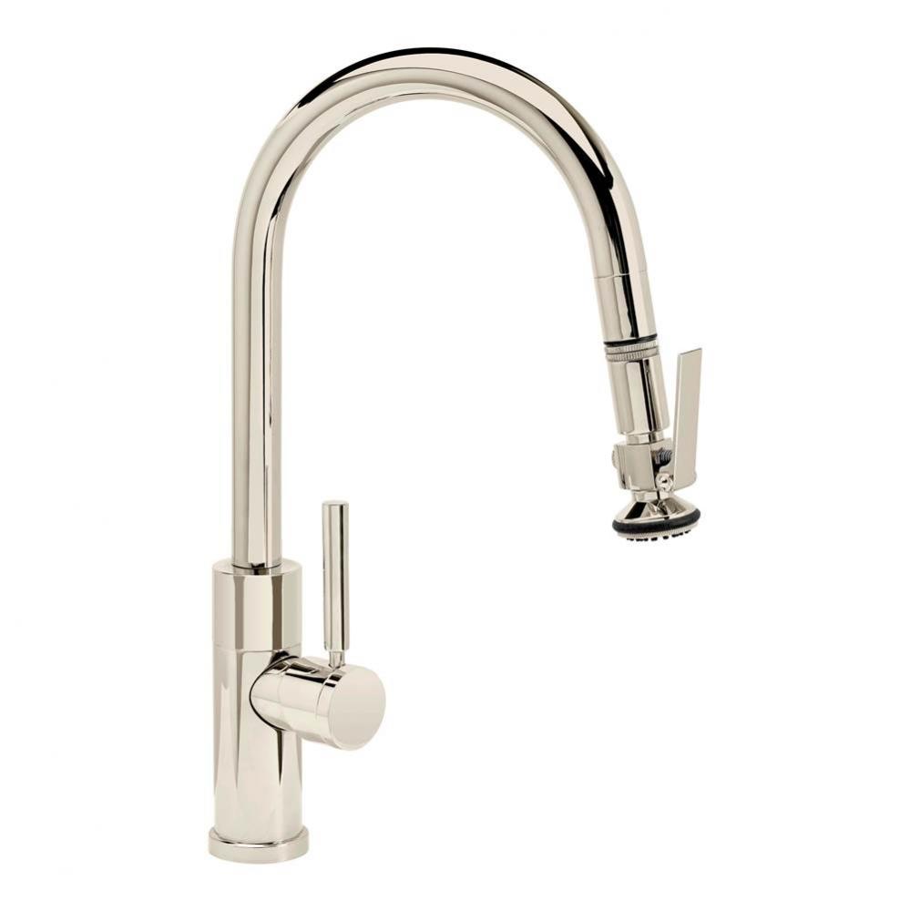 Waterstone Modern Prep Size PLP Pulldown Faucet - Lever Sprayer - Angled Spout