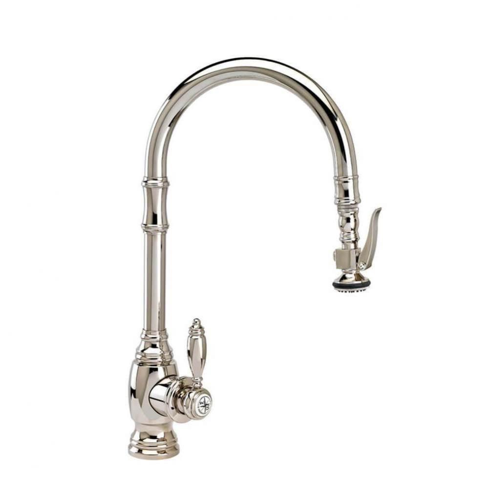 Waterstone Traditional PLP Pulldown Faucet - Angled Spout - 4pc. Suite