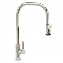 Waterstone 10250-PN - Waterstone Fulton Industrial Extended Reach PLP Faucet - Lever Sprayer