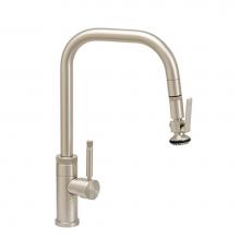 Waterstone 10270-CH - Waterstone Fulton Industrial PLP Pulldown Faucet - Angled Spout - Lever Sprayer