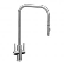 Waterstone 10302-UPB - Fulton Modern Extended Reach 2 Handle Plp Faucet - Toggle Sprayer