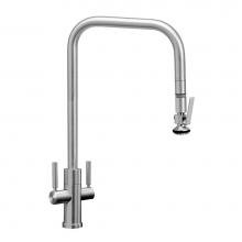 Waterstone 10352-UPB - Fulton Modern Extended Reach 2 Handle Plp Faucet - Lever Sprayer
