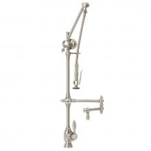 Waterstone 4410-12-CH - Waterstone Traditional Gantry Pulldown Faucet - 12'' Articulated Spout