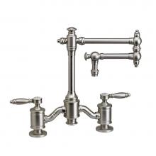 Waterstone 6100-18-CH - Waterstone Towson Bridge Faucet - 18'' Articulated Spout - Lever Handles
