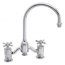 Waterstone 6350-CH - Waterstone Hampton Bridge Faucet - Cross Handles
