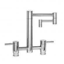 Waterstone 7600-18-CH - Waterstone Hunley Bridge Faucet - 18'' Articulated Spout