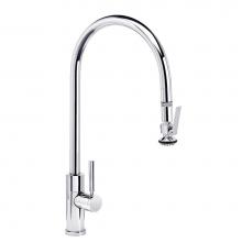 Waterstone 9750-CH - Waterstone Modern Extended Reach PLP Pulldown Faucet - Lever Sprayer