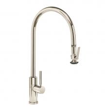Waterstone 9750-PN - Waterstone Modern Extended Reach PLP Pulldown Faucet - Lever Sprayer