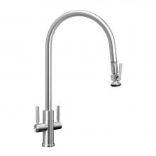 Waterstone 9752-UPB - Modern Extended Reach 2 Handle Plp Pulldown Faucet - Lever Sprayer