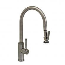 Waterstone 9810-CH - Waterstone Industrial PLP Pulldown Faucet - Lever Sprayer - Angled Spout
