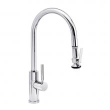 Waterstone 9860-CH - Waterstone Modern PLP Pulldown Faucet - Lever Sprayer - Angled Spout
