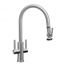 Waterstone 9862-UPB - Modern 2 Handle Plp Pulldown Faucet - Angled Spout - Lever Sprayer