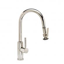 Waterstone 9940-CH - Waterstone Industrial Prep Size PLP Pulldown Faucet - Lever Sprayer - Angled Spout