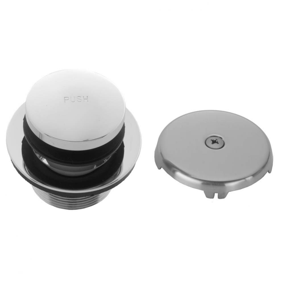 Toe Control Tub Drain Strainer with Faceplate (Single Hole)