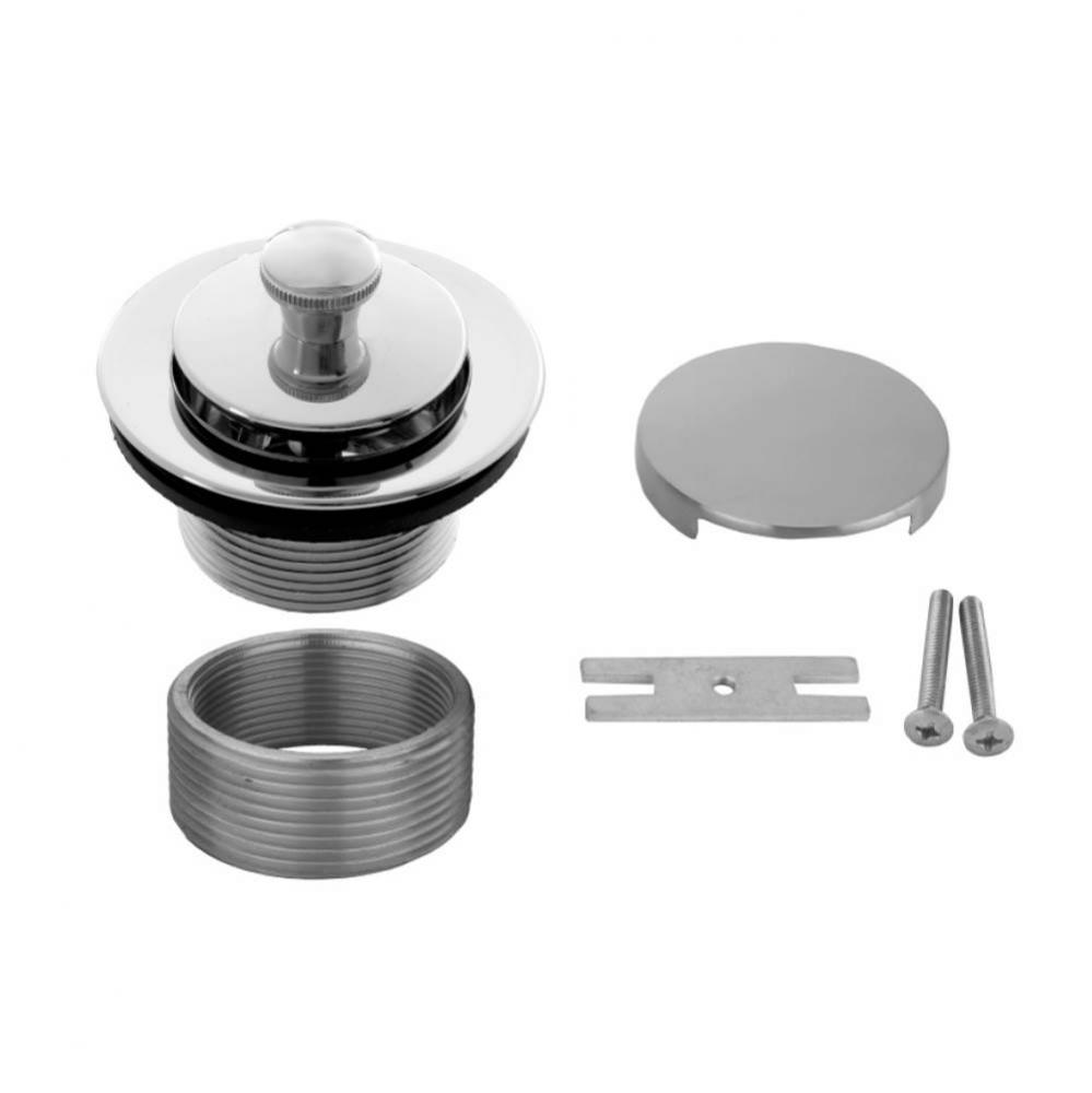 Lift and Turn Tub Drain Strainer with Faceplate (No Hole)