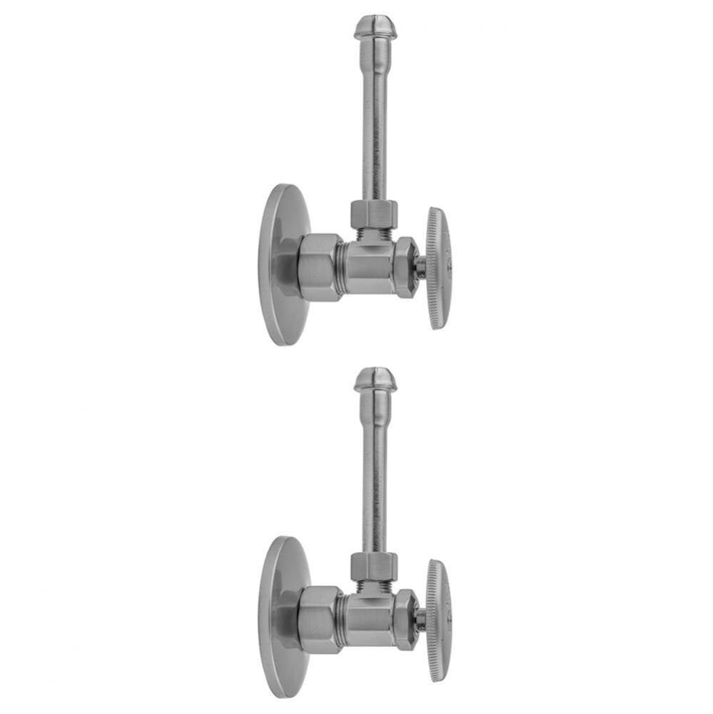 Multi Turn Angle Pattern 5/8'' O.D. Compression (Fits 1/2'' Copper) x 3/8&apos