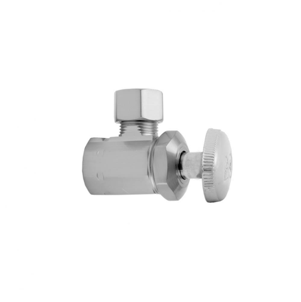 Multi Turn Angle Pattern 1/2'' IPS x 3/8'' O.D. Supply Valve with Oval Handle