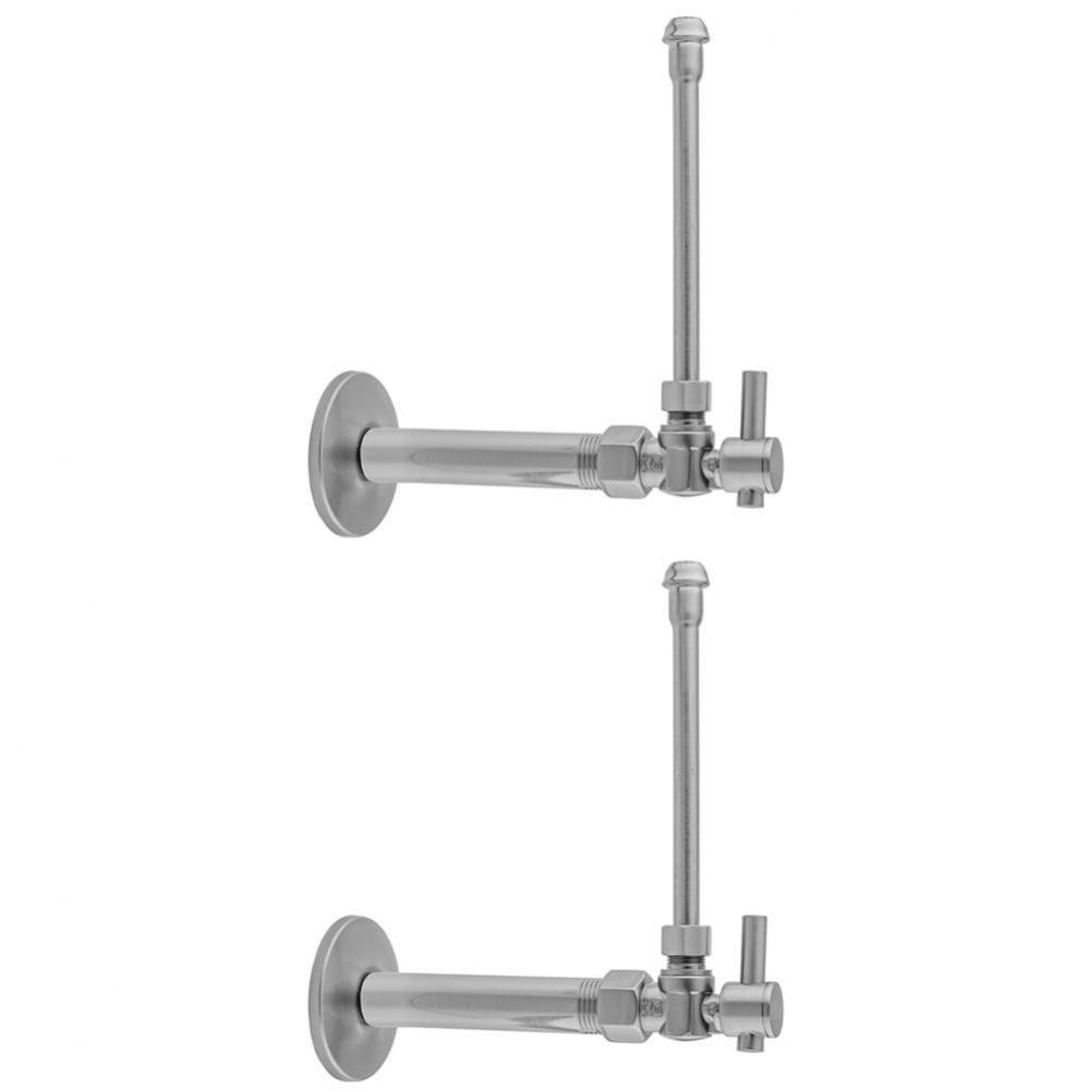 Quarter Turn Angle Pattern 3/8'' IPS x 3/8'' O.D. Faucet Supply Kit with Conte