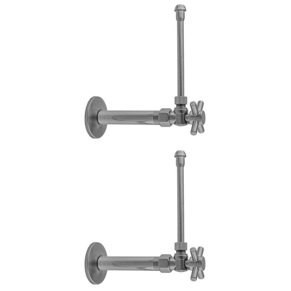 Quarter Turn Angle Pattern 1/2'' IPS x 3/8'' O.D. Faucet Supply Kit with Conte