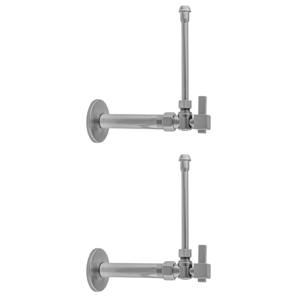 Quarter Turn Angle Pattern 1/2'' IPS x 3/8'' O.D. Faucet Supply Kit with Squar