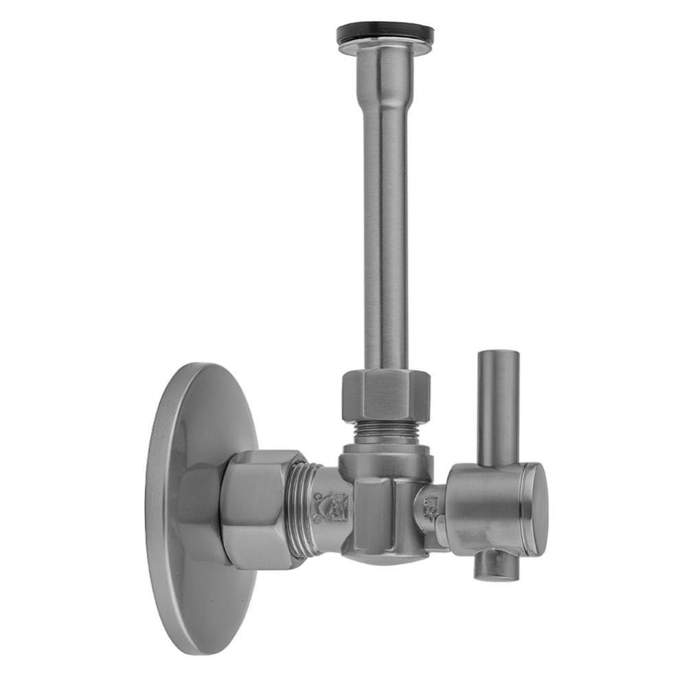 Quarter Turn Angle Pattern 5/8'' O.D. Compression (Fits 1/2'' Copper) x 3/8&ap