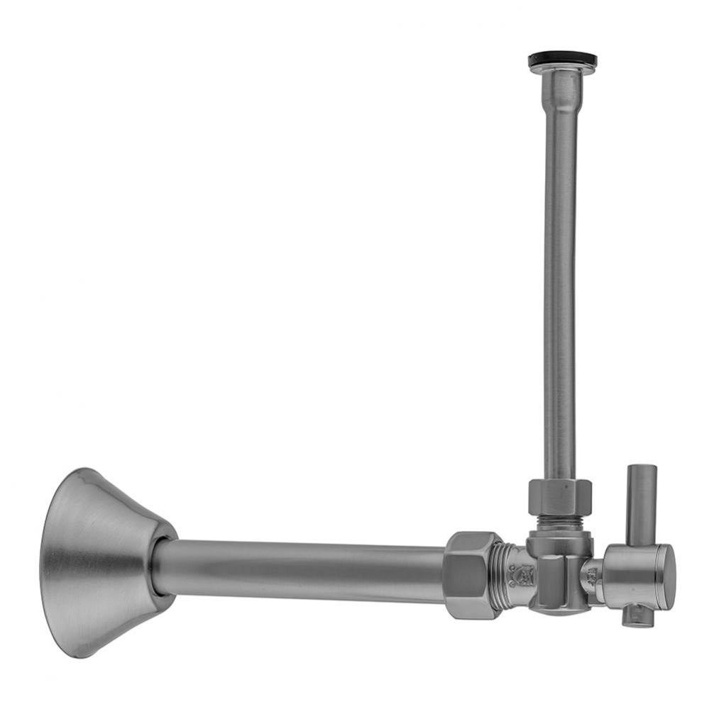 Quarter Turn Angle Pattern 5/8'' O.D. Compression (Fits 1/2'' Copper) x 3/8&ap