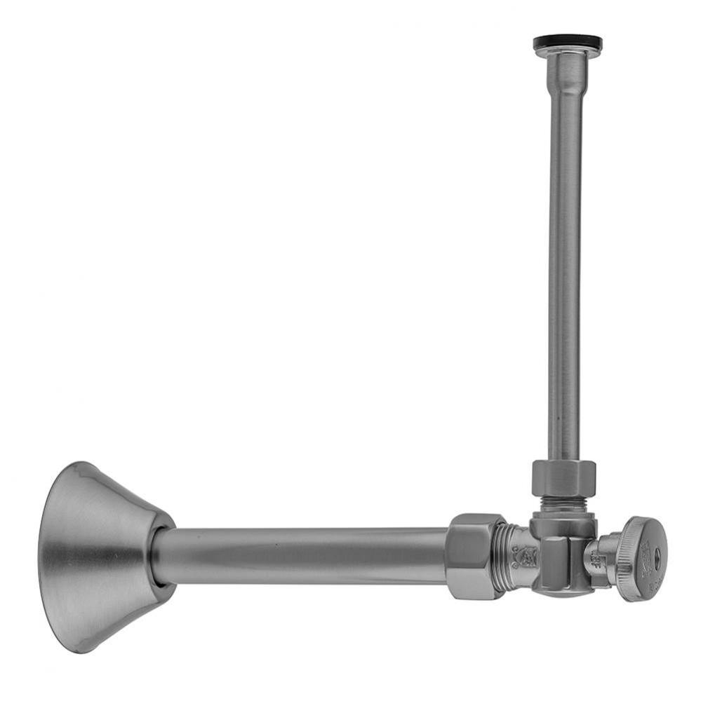 Quarter Turn Angle Pattern 5/8'' O.D. Compression (Fits 1/2'' Copper) x 3/8&ap