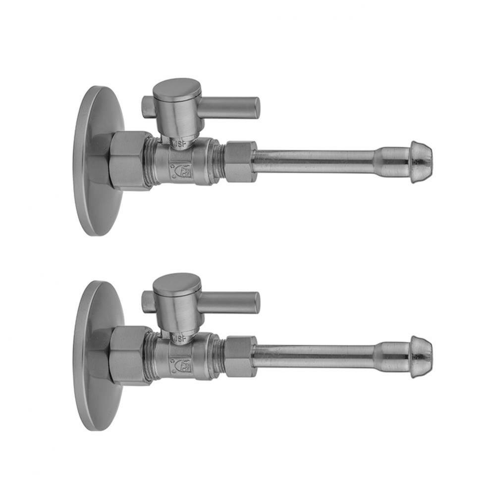 Quarter Turn Straight Pattern 5/8'' O.D. Compression (Fits 1/2'' Copper) x 3/8