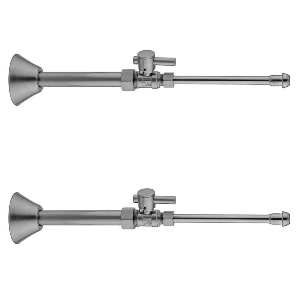 Quarter Turn Straight Pattern 5/8'' O.D. Compression (Fits 1/2'' Copper) x 3/8