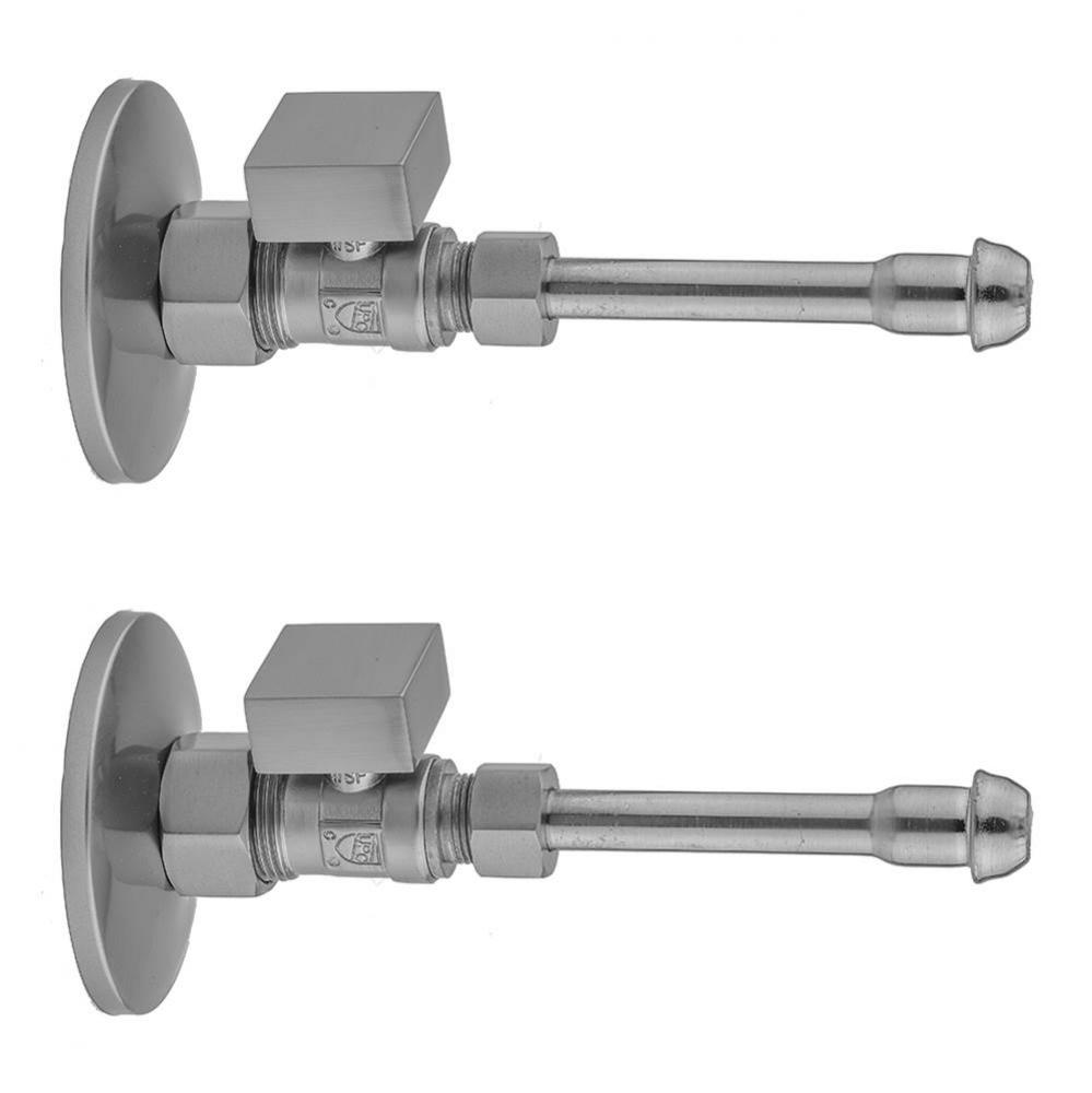 Quarter Turn Straight Pattern 5/8'' O.D. Compression (Fits 1/2'' Copper) x 3/8