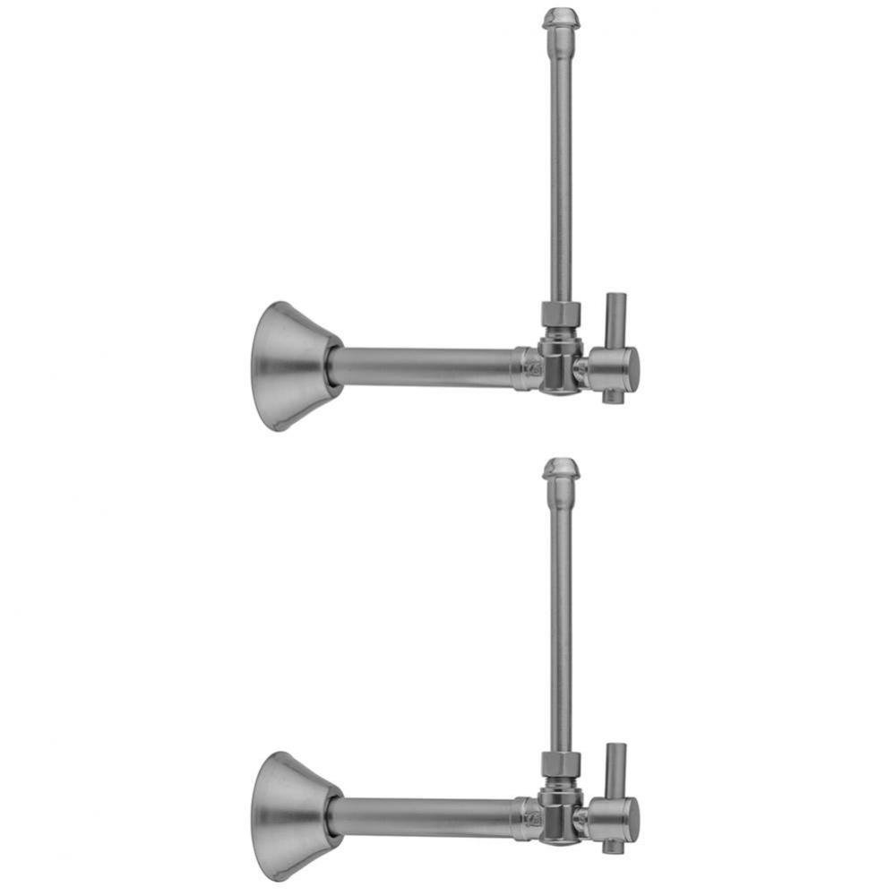 Quarter Turn Angle Pattern 1/2'' Copper (Sweat Fit) x 3/8'' O.D. Faucet Supply