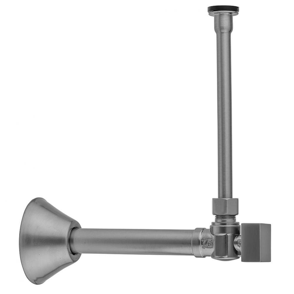 Quarter Turn Angle Pattern 1/2'' Copper (Sweat Fit) x 3/8'' O.D. Toilet Supply