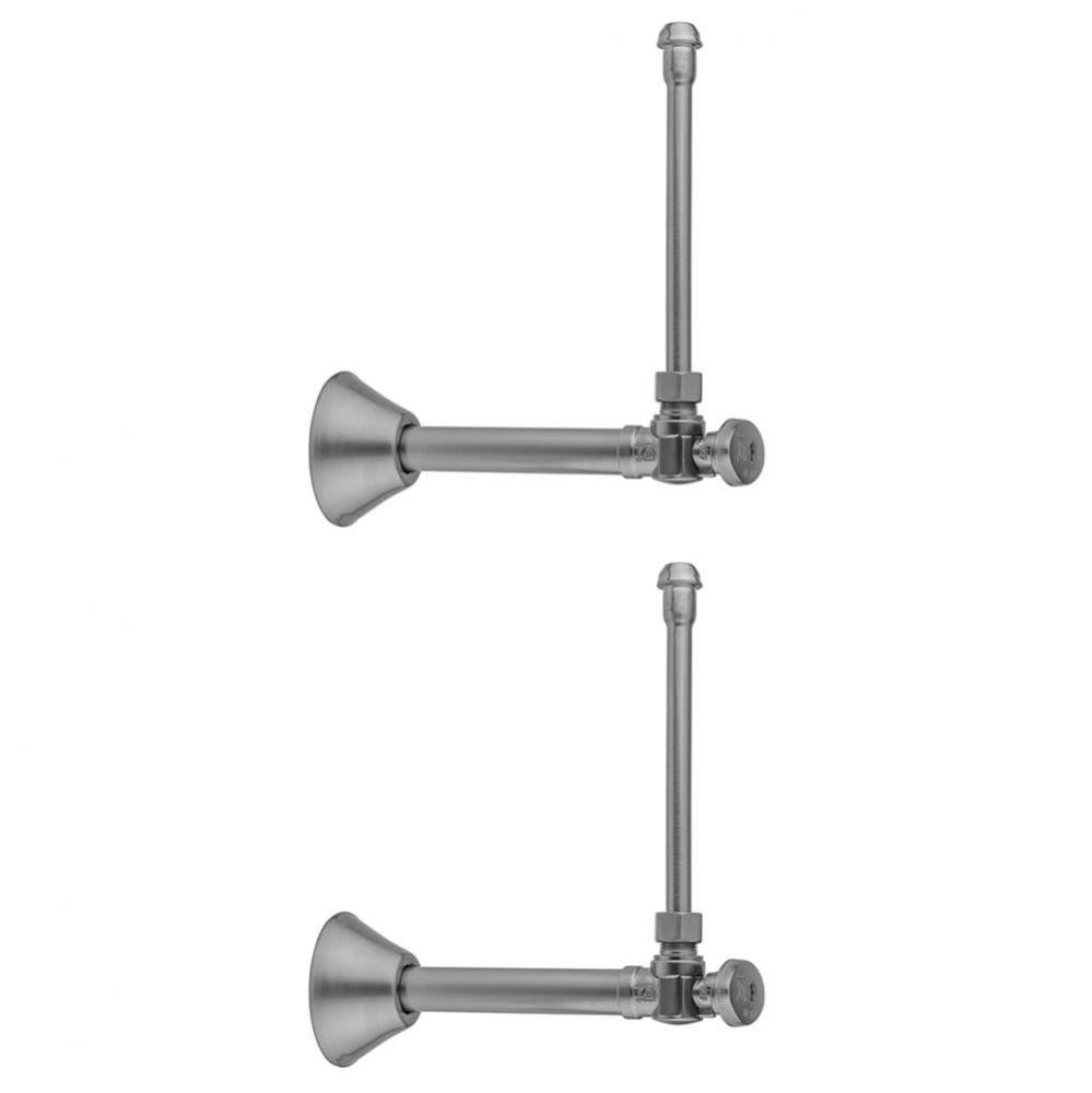 Quarter Turn Angle Pattern 1/2'' Copper (Sweat Fit) x 3/8'' O.D. Faucet Supply