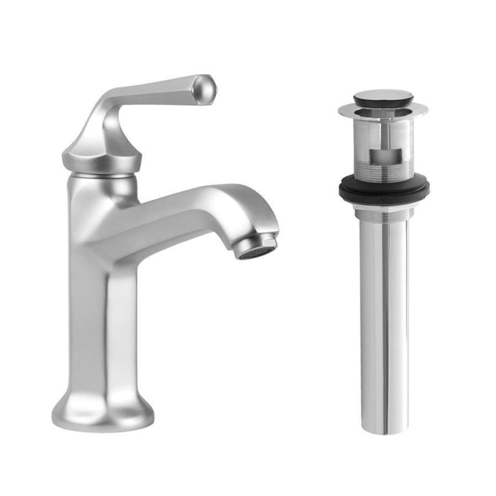 Hex Single Hole Faucet with Push Top Drain- 1.2 GPM