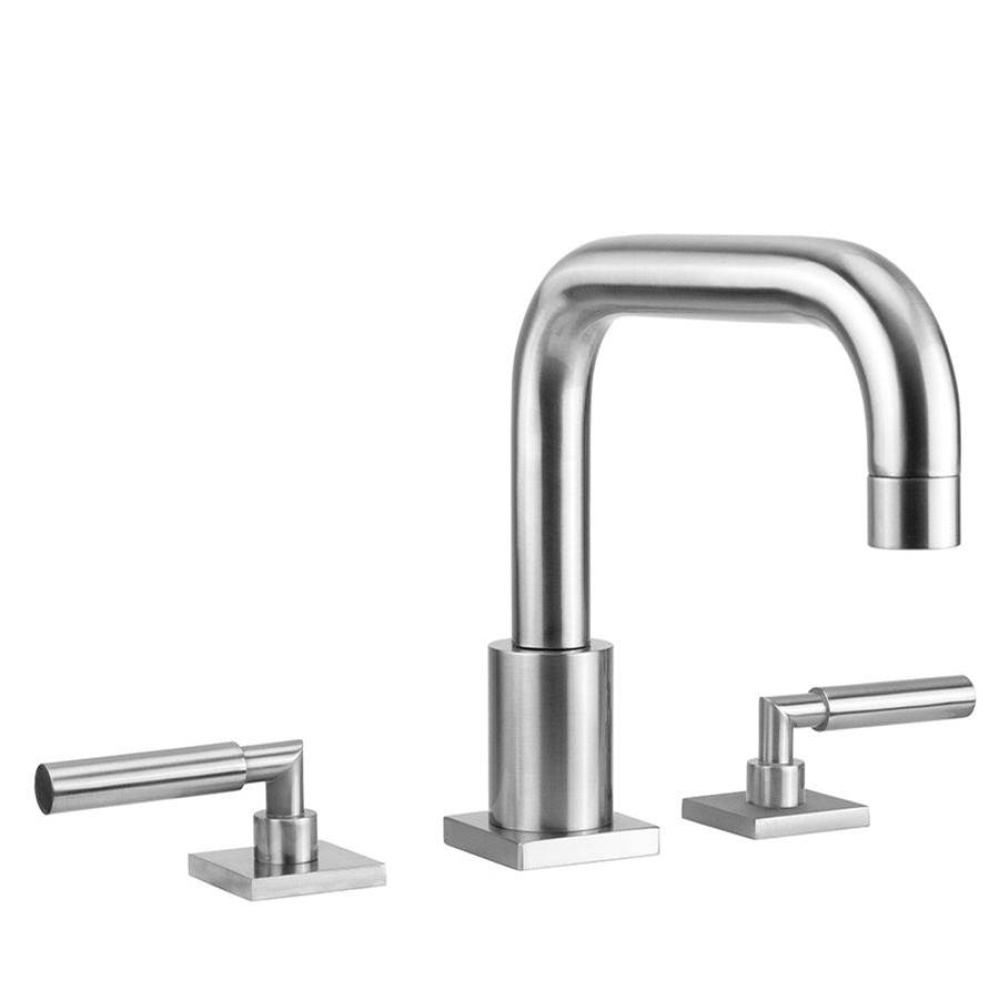 Contempo Downtown Roman Tub Set with Hub Base Lever Handles and Square Escutcheons