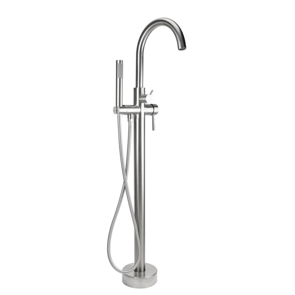 Uptown Contempo Freestanding Tub Filler with Handshower & Handshower Hose