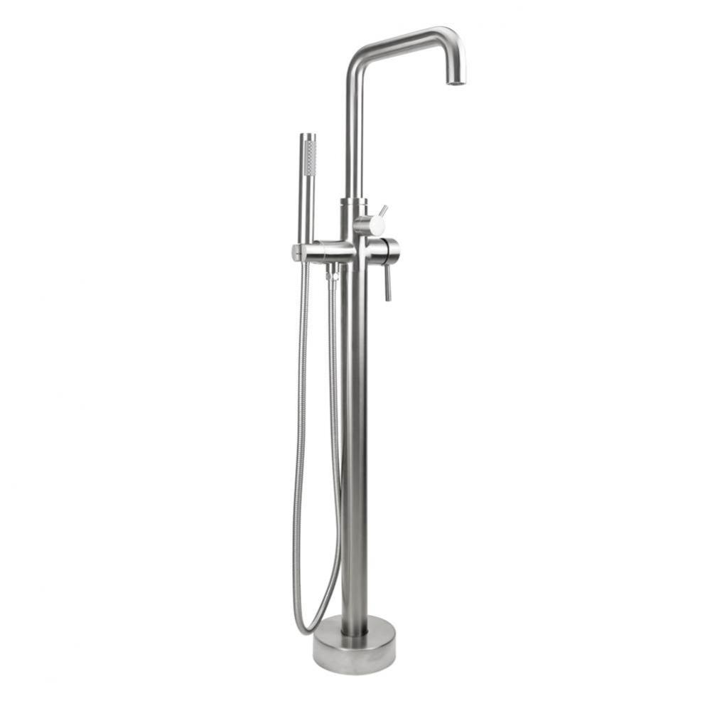 Downtown Contempo Freestanding Tub Filler with Handshower & Handshower Hose