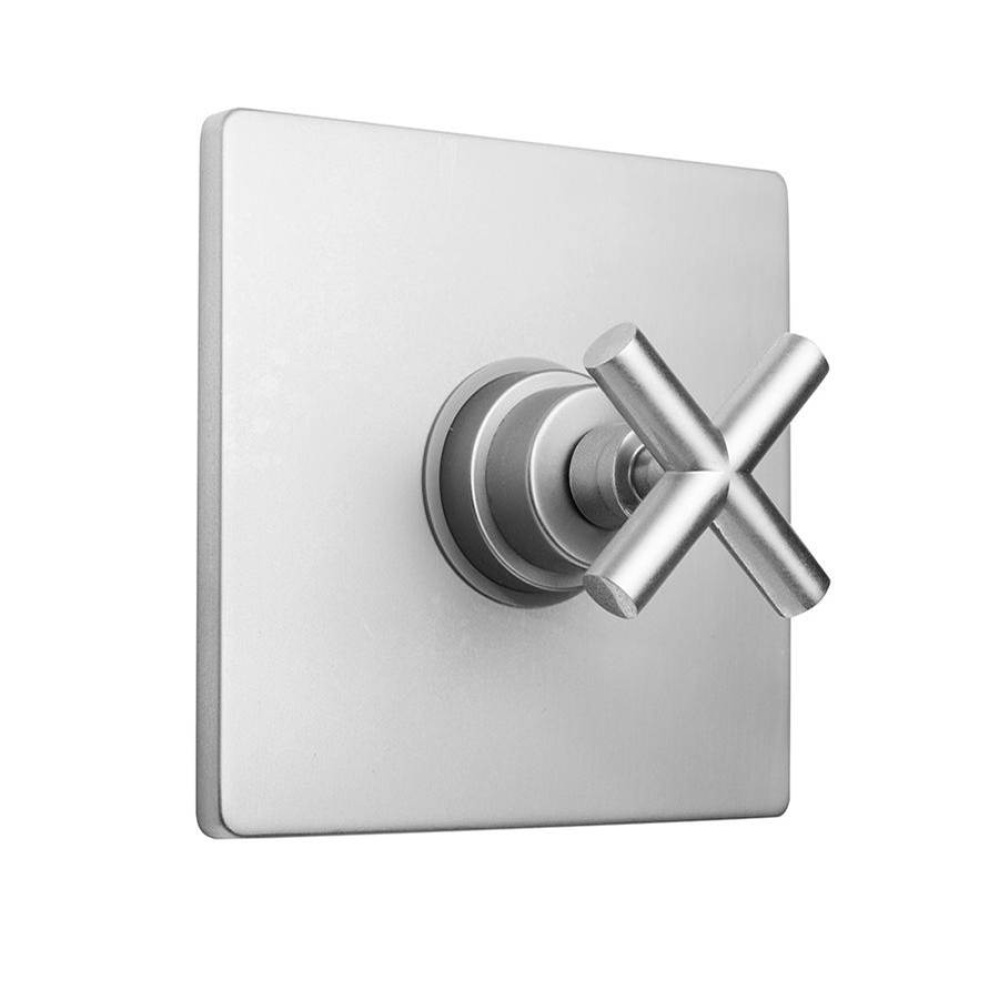 Square Plate with Contempo Hub Base Cross Trim for Pressure Balance Cycling Valve (J-CSV)