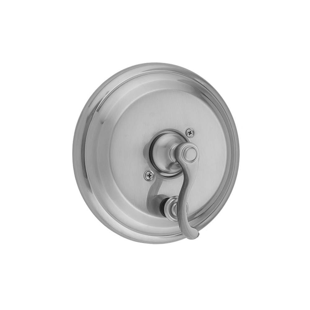 Round Step Plate With Ribbon Lever Trim For Pressure Balance Cycling Valve With Built-in Diverter