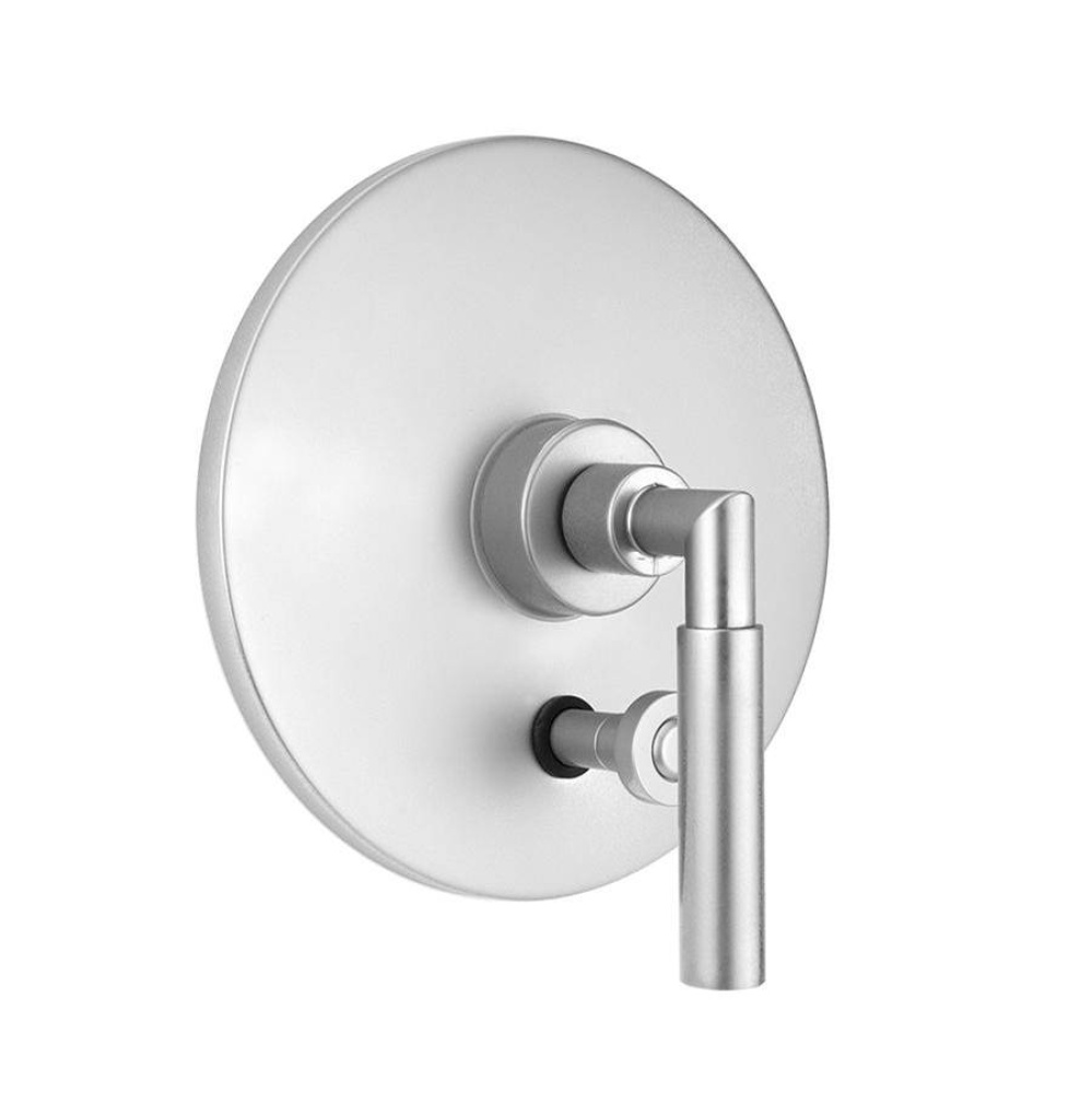 Round Plate With Round Contempo Hub Base Lever Trim For Pressure Balance Cycling Valve With Built-