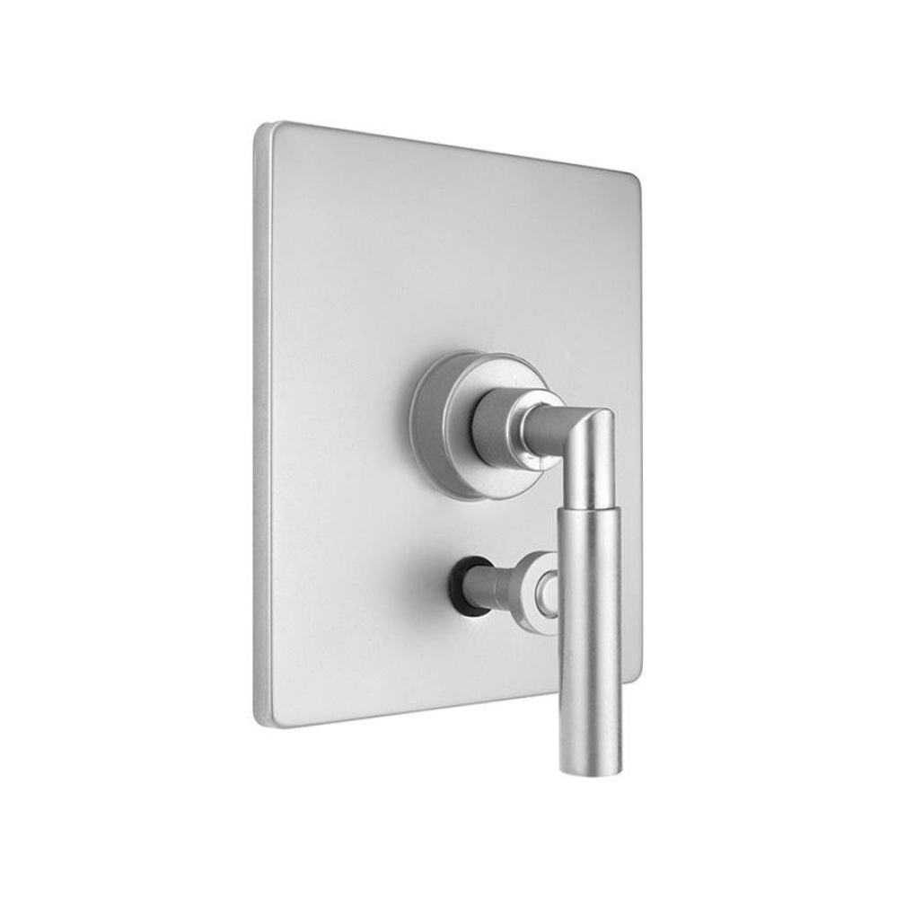 Rectangle Plate With Round Contempo Hub Base Lever Trim For Pressure Balance Cycling Valve With Bu