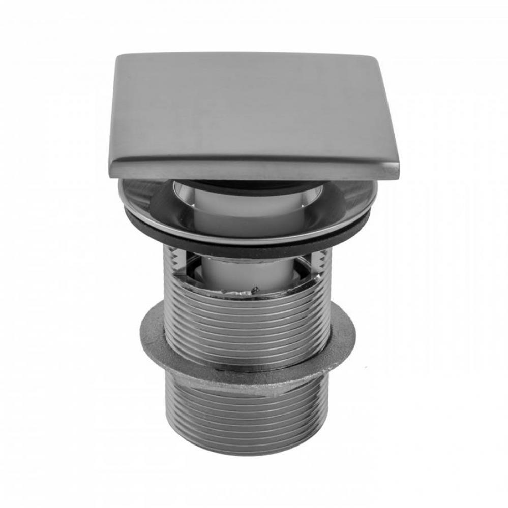 Extra Long Thread Square Toe Control Drain Strainer with Overflow- 5'' Long Thread