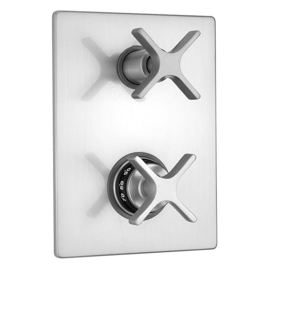 Rectangle Plate with Lila Cross Thermostatic Valve with Lila Cross Built-in 2-Way Or 3-Way Diverte