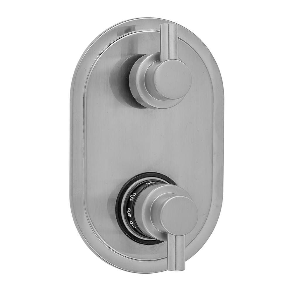 Oval Plate with Contempo Short Peg Lever Thermostatic Valve with Short Peg Lever Built-in 2-Way Or
